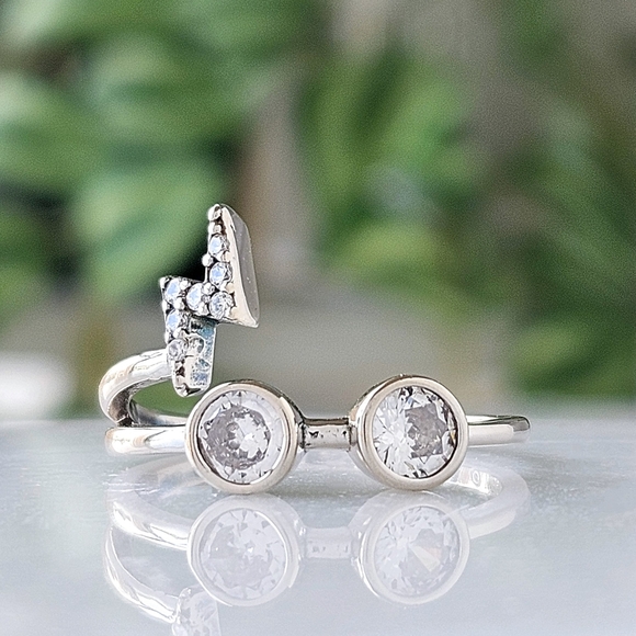 Official Harry Potter Lightning Bolt & Glasses Ring, 925 Sterling Silver - Picture 3 of 10